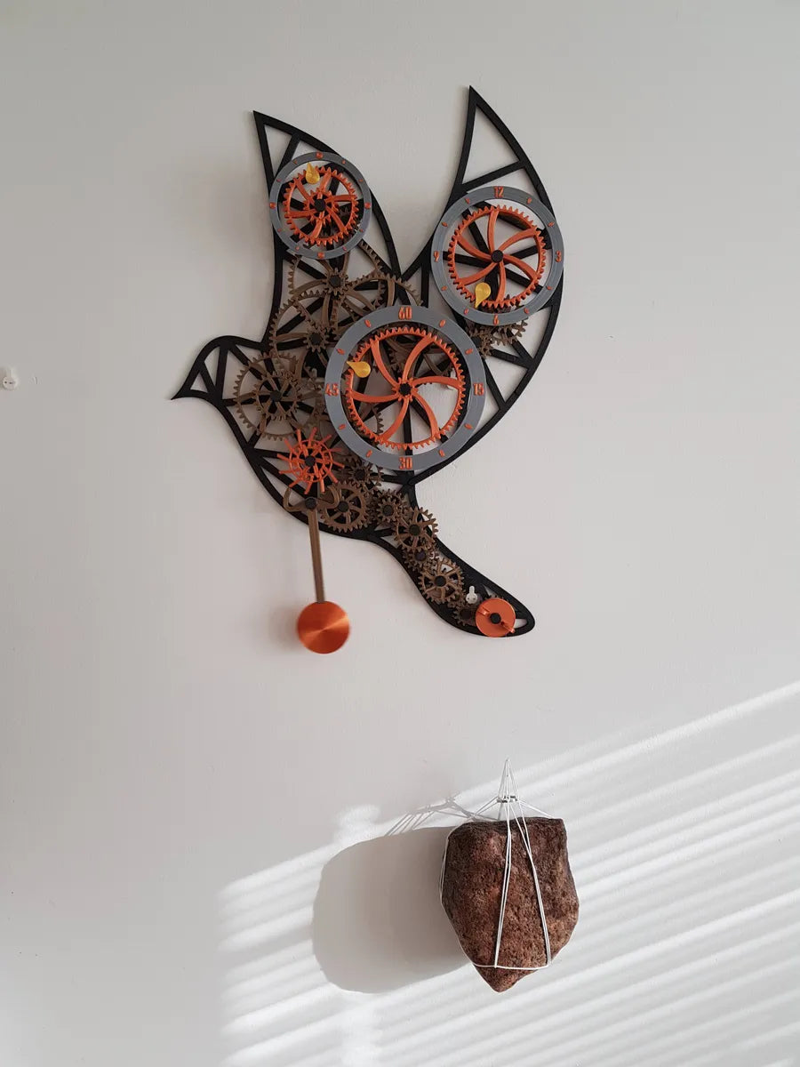 Mechanical Bird Wall Clock