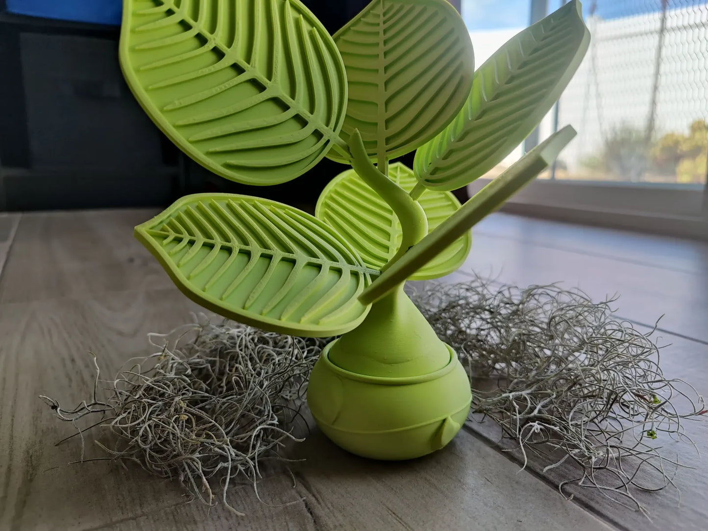 Leaf Drink Coasters with Decorative Plant Holder