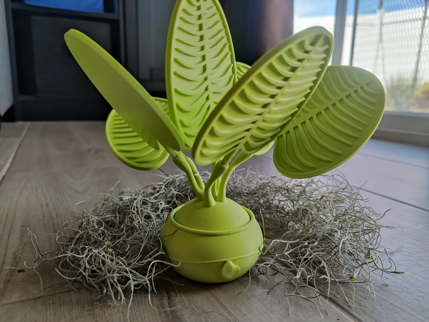 Leaf Drink Coasters with Decorative Plant Holder